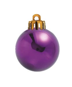 Weihnachtskugeln Ø40mm, lila glänzend, 18 Stück/Box