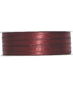 Doppelsatin-Band B:6mm, weinrot(bordeaux), 50m/Rolle