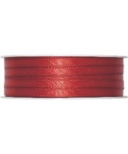 Doppelsatin-Band B:6mm, rot, 50m/Rolle
