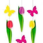 Tulpen/Schmetterling-Hänger 3-tlg., L:60x18cm, sortiert