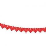 Herzgirlande 10x10cm, L:300cm, rot