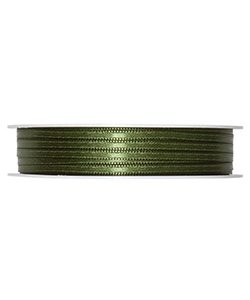 Doppelsatin-Band B:3mm, moosgrün, 50m/Rolle
