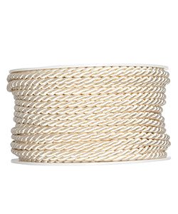 Kordel Ø4mm, creme, L:25m/Rolle