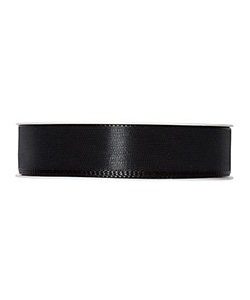 Kunstseideband B:25mm, schwarz, 50m/Rolle