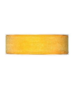Organzaband B:25mm, gelb, 50m/Rolle