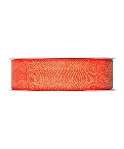 Organzaband B:25mm, orange, 50m/Rolle