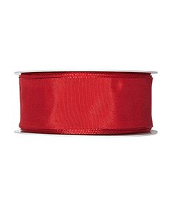 Drahtkantenband B:40mm, rot, L:25m/Rolle