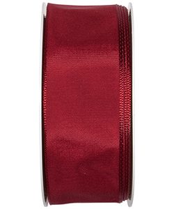 Drahtkantenband B:40mm, weinrot (bordeaux), L:25m/Rolle