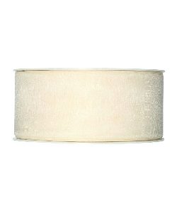 Organzaband B:40mm, creme, 50m/Rolle