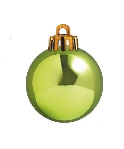 Weihnachtskugeln Ø40mm, apfelgrün glänzend, 18 Stück/Box