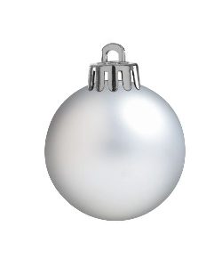 Weihnachtskugeln Ø40mm, silber matt, 18 Stück/Box