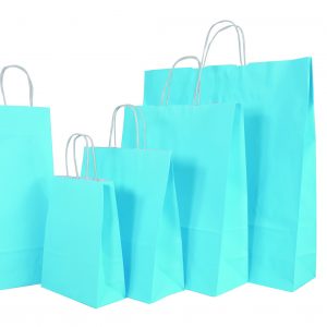 Papierflaschentasche Smartline hellblau, VE=25 Stk.