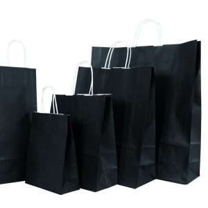 Papierflaschentasche Smartline schwarz, VE=25 Stk.