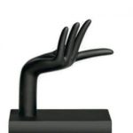 Handblock H:22,5 x B:20cm, schwarz-matt