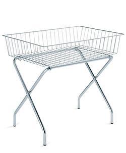 Draht-Wühlkorb, faltbar, H:87xB:75xT:55cm, chrom