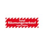 Ankleber Total Räumungsverkauf-wegen Umbau