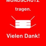 Einstecker für Thekenaufsteller -Mundschutz tragen-