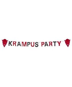 Buchstabenkette Krampus Party, H:15cm, L:250cm