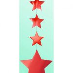 Sternkette 130x45cm, rot