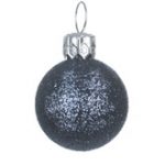 Weihnachtskugeln grau beglittert