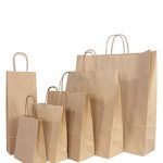 Papierflaschentasche Kraft natur, VE=25 Stk.