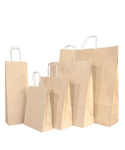 Papierflaschentasche Smartline vanille, VE=25 Stk.
