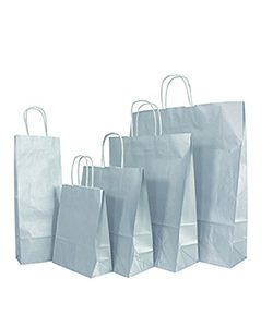 Papierflaschentasche Smartline silber, VE=25 Stk.