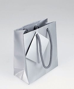 Tragetasche "Deluxe" silber matt, VE=10 Stk.