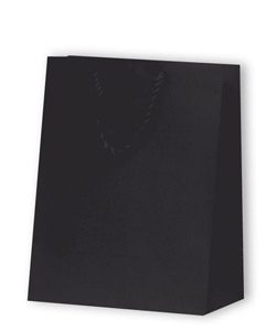 Papiertragetasche Standard, H:23x10x18cm, schwarz