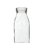 Glas-Milchflasche H:14 x Ø6cm