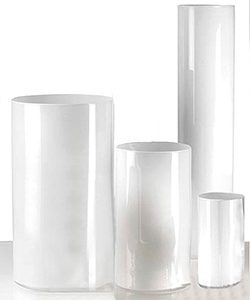 Glasvase Zylinder H:40/Ø:15cm, weiß