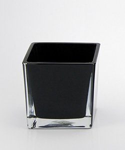 Glaswürfel Cubic 10x10x10cm, schwarz