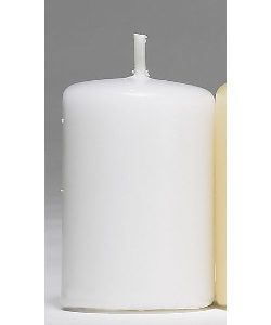 Stumpenkerze weiß H:10/Ø:7cm, VE:8 Stück