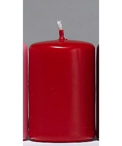 Stumpenkerze rubinrot H:10/Ø:7cm, VE:8 Stück
