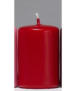 Stumpenkerze rubinrot 15 cm