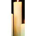 Kaminkerze H:40cm, Ø8cm, elfenbein(creme)