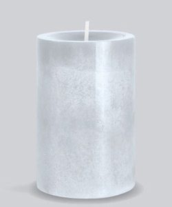 Kerze Trend Ø7/H:13cm, silbergrau