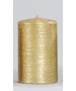 Kerze Rustikana H/Ø:15/7cm, gold