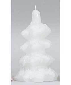 Tannenbaum-Kerze H:18cm, weiss
