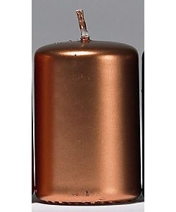 Stumpenkerze metallic kupfer, H/Ø 15/7cm, 4 Stk./VE