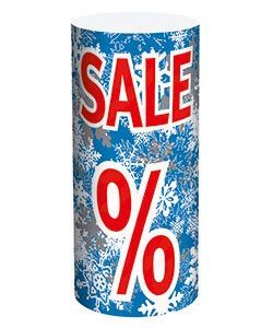 Warenträger/Säule Eiskristalle-Sale-%, H:39,5xØ26cm