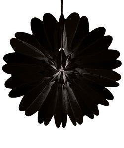 Papierfächer Ø35cm, schwarz