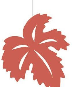 Herbstblatt Ø50cm, gestanzt, rostbraun