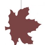 Ahornblatt-Hänger Ø20cm, dunkelbraun