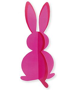 Hasen-Aufsteller Uni H:27cm, pink