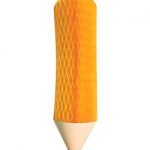 Hänger Bleistift L:80xØ20cm, orange