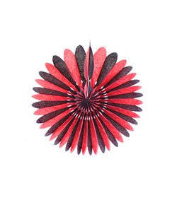 Rosette Ø35cm, rot/schwarz