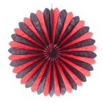 Rosette Ø60cm, rot/schwarz
