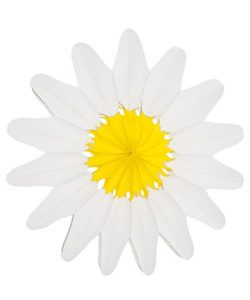 Blumenrosette weiß/gelb, Ø50cm