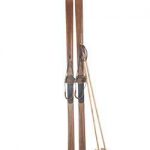 Holz-Ski Original inkl. Skistöcke, braun